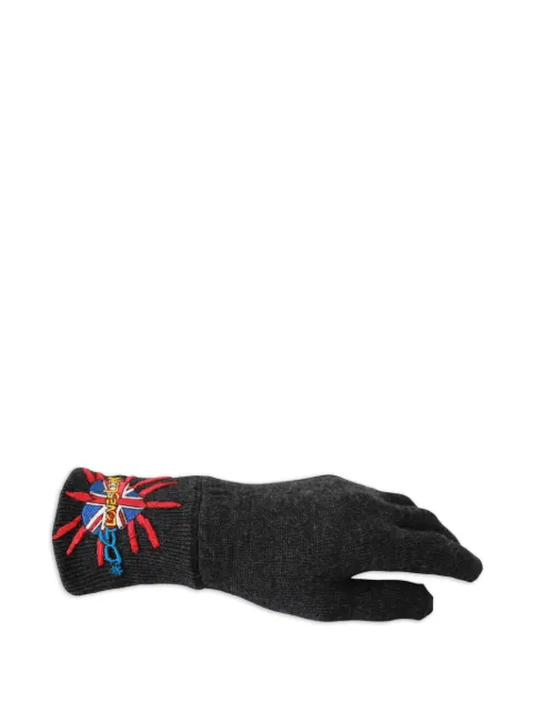 Dolce & Gabbana Union Jack embroidered wool gloves