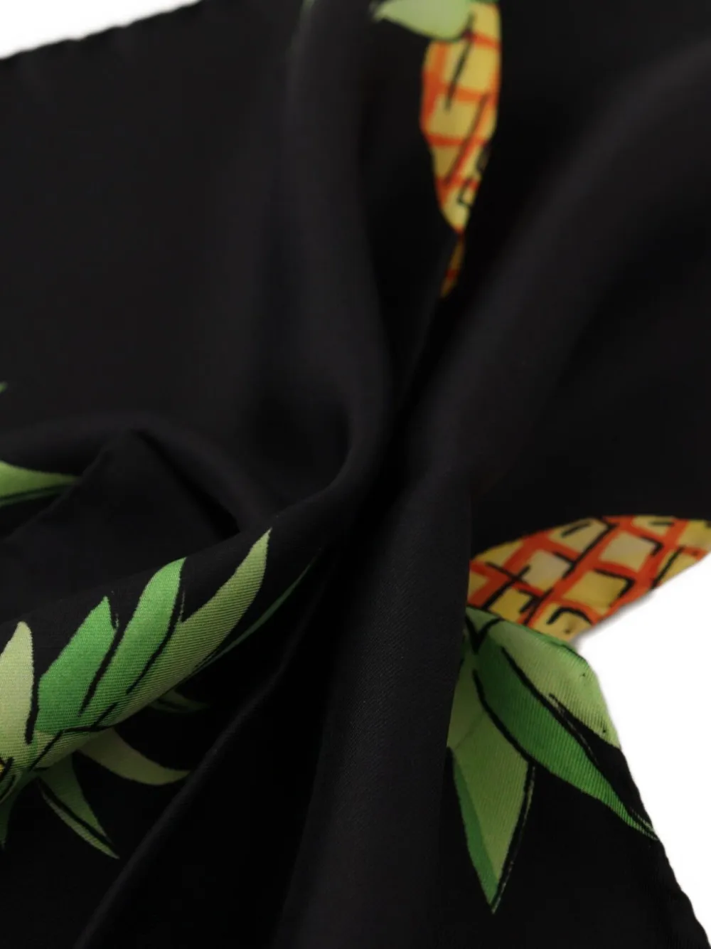 Dolce & Gabbana Zijden pochet met ananasprint Zwart