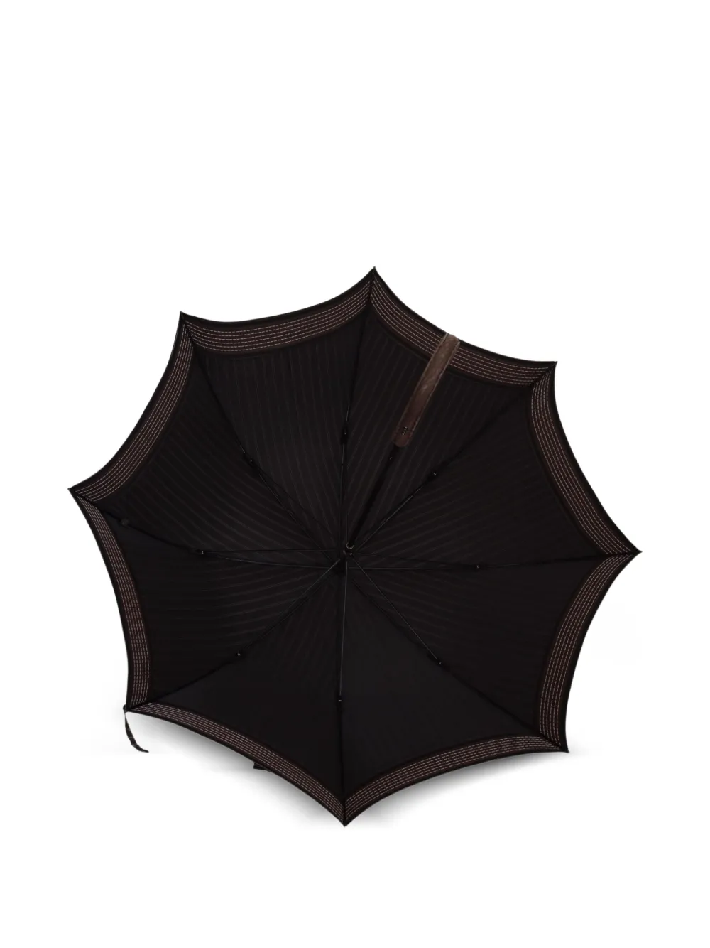Dolce & Gabbana Sartoria paraplu met leren handgreep Bruin