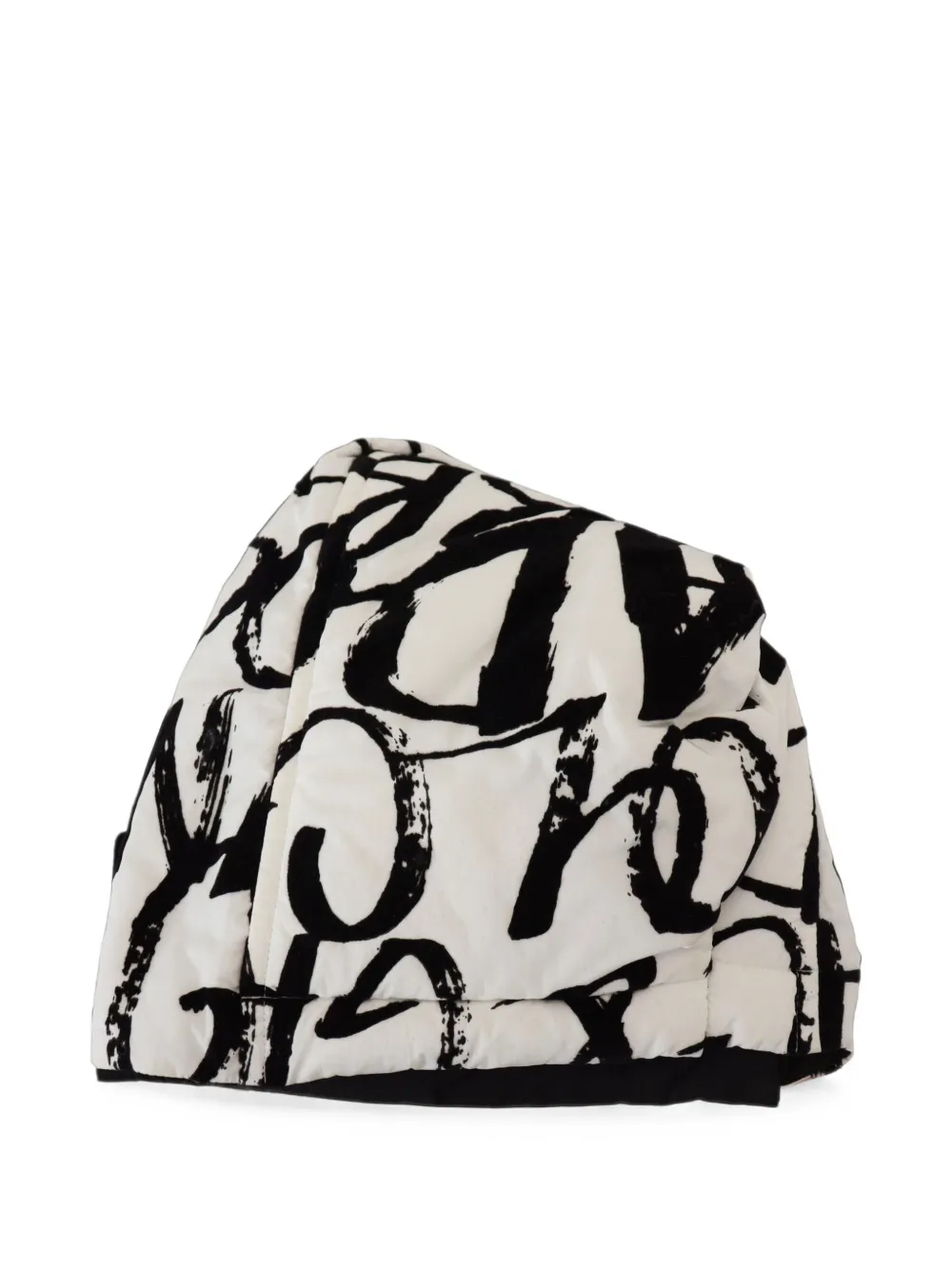 Dolce & Gabbana abstract-print beanie hat Zwart