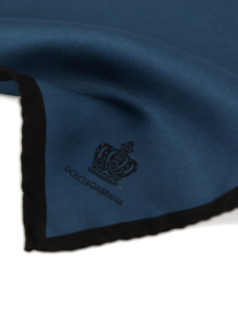 Dolce & Gabbana Zijden sjaal met hoefijzerprint Blauw