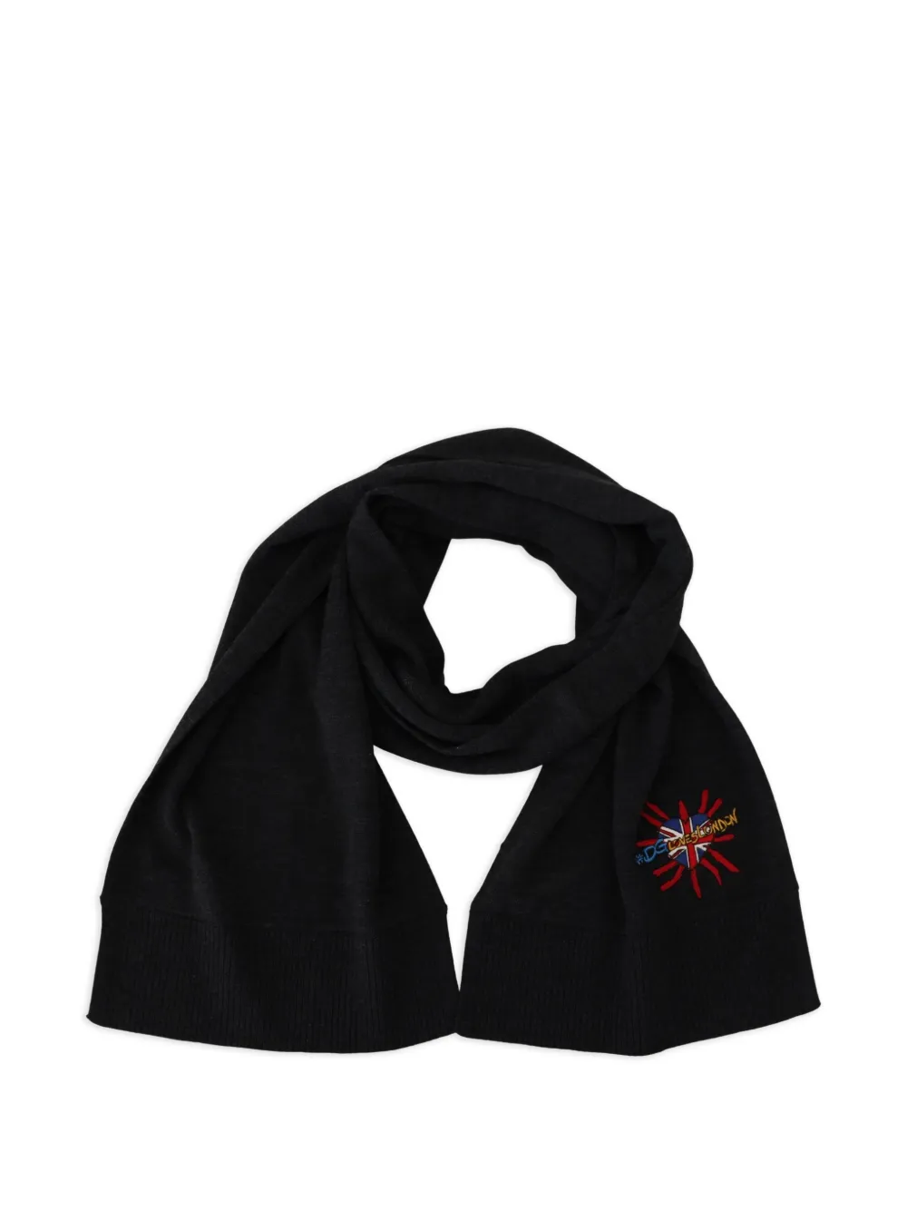 Dolce & Gabbana Sacred Heart sjaal met borduurwerk Zwart