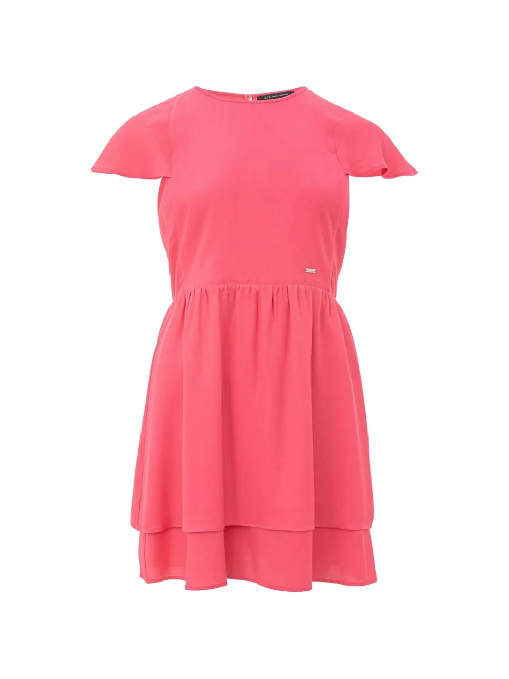Armani Exchange robe courte à manches volantées - Rose