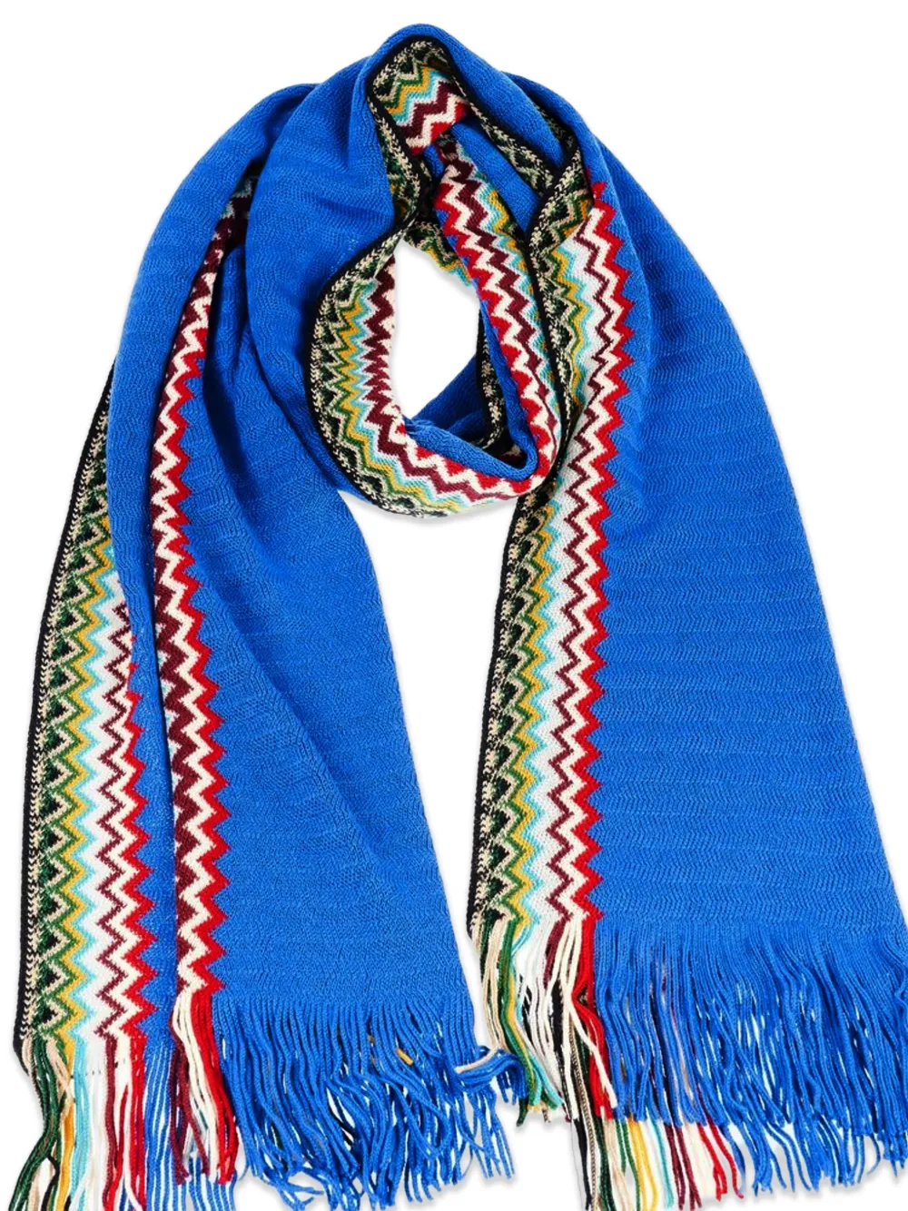 Missoni Sjaal met franje Blauw