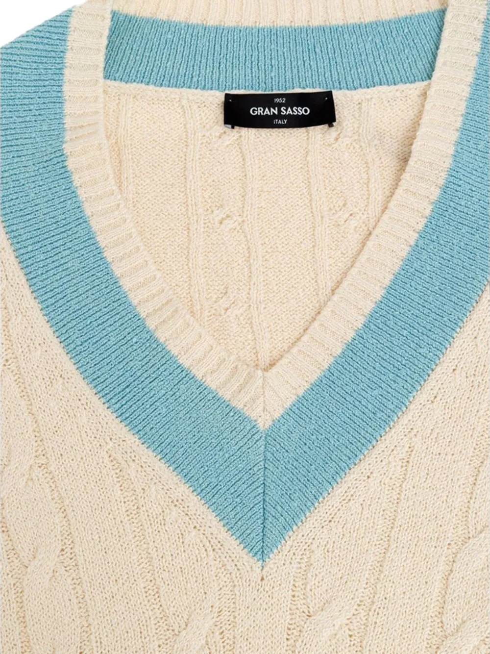 Gran Sasso Kabelgebreide trui Beige