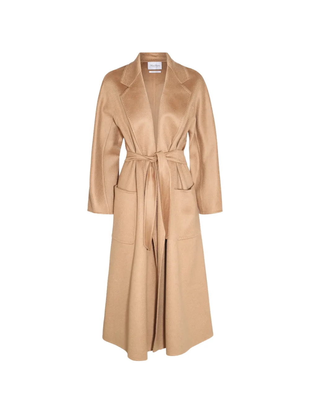 Max Mara belted notch-lapel coat - Nude