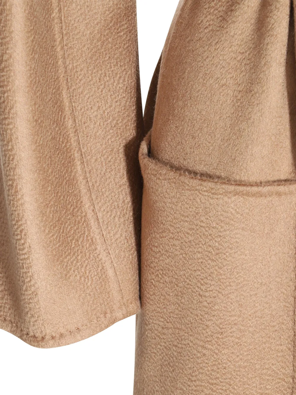 Max Mara Jas met gekerfde revers en ceintuur Beige