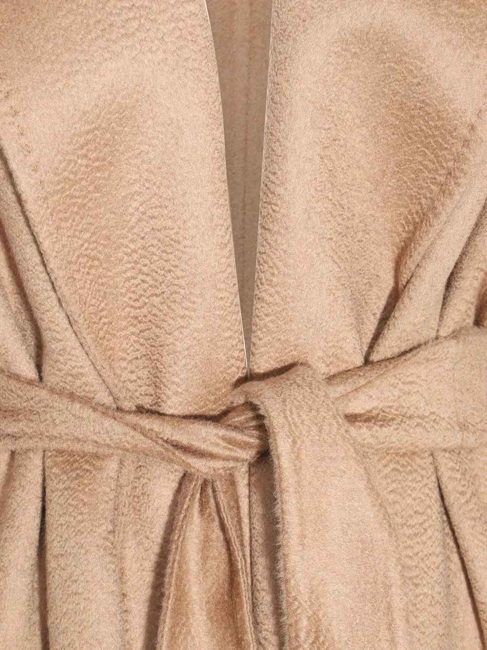 Max Mara Jas met gekerfde revers en ceintuur Beige
