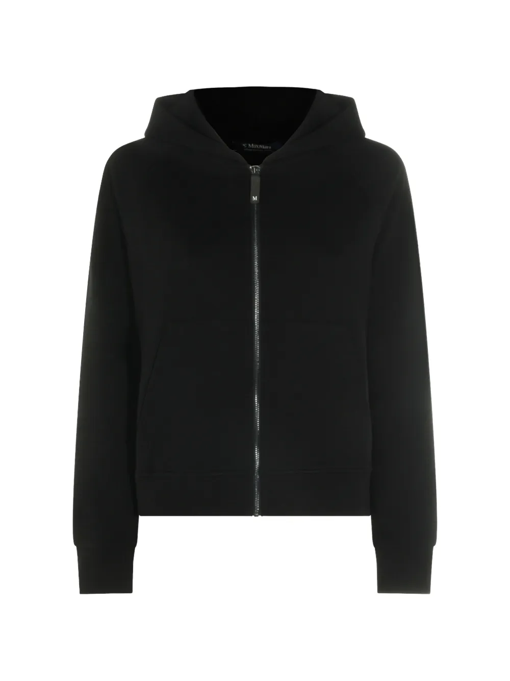 'S Max Mara logo-embroidered zip-up hoodie - Nero