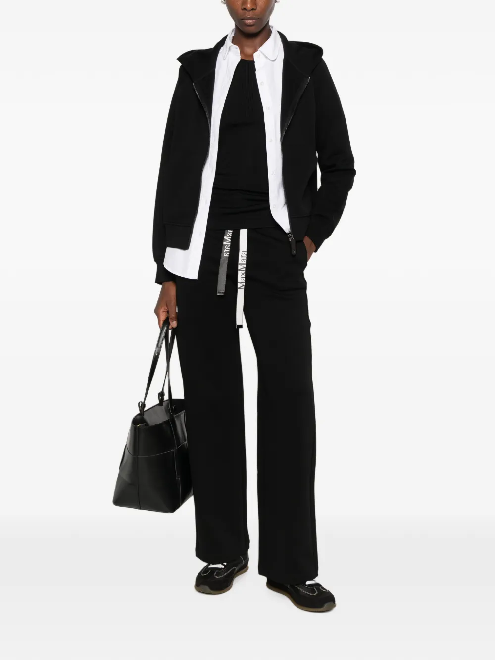 'S Max Mara Hoodie met geborduurd logo Zwart