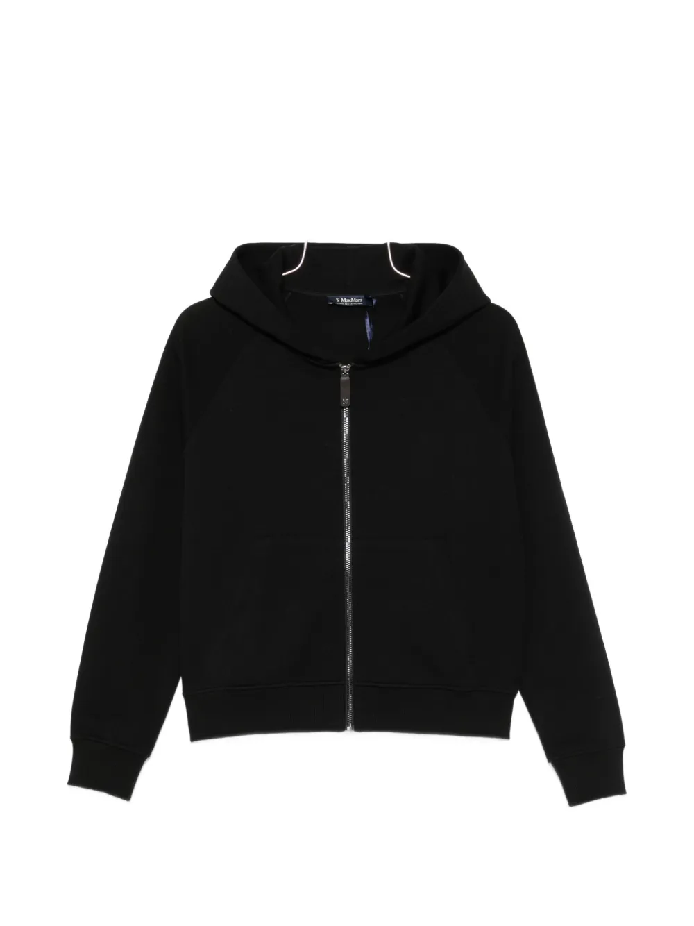'S Max Mara logo-embroidered zip-up hoodie - Nero