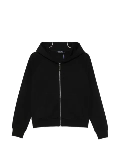 'S Max Mara hoodie con logo bordado y cierre
