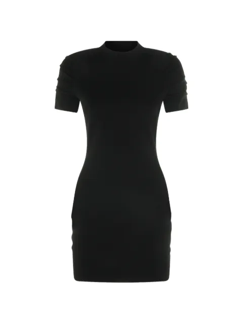 Alexander Wang ruched logo short sleeve mini dress