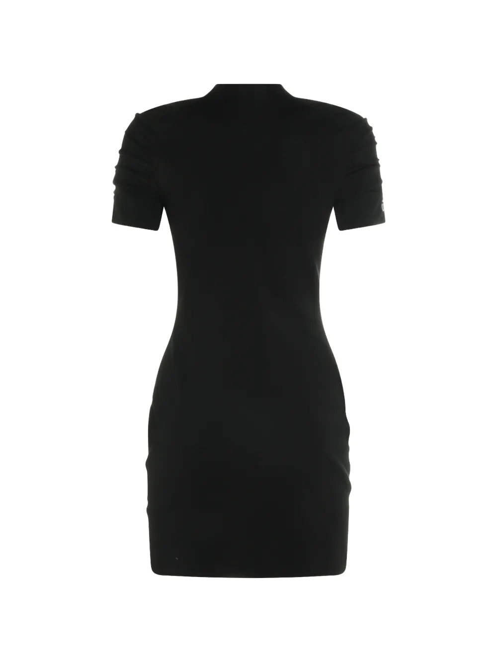 Alexander Wang Jurk met ruchemouwen en logoprint Zwart