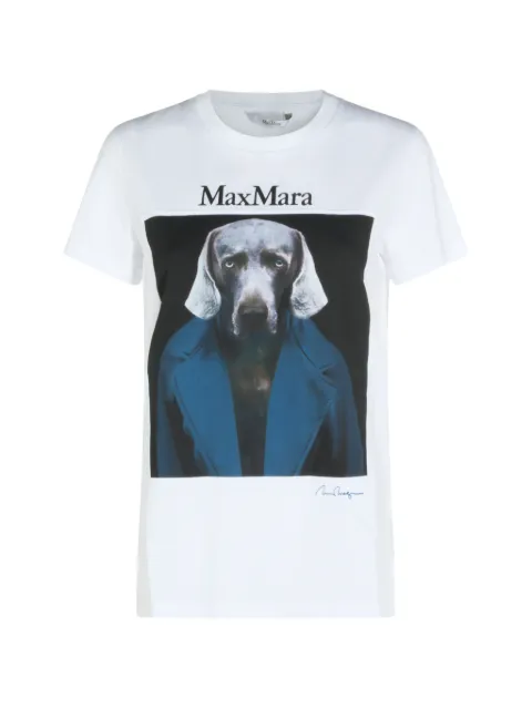 Max Mara camiseta con logo y fotografía estampados