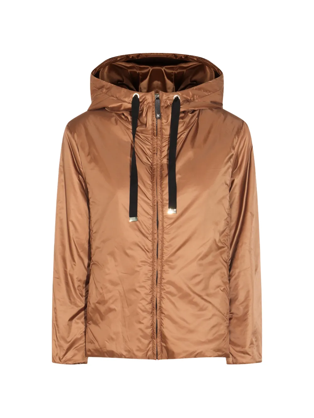 Max Mara The Cube hooded zip-up coat - Marrone