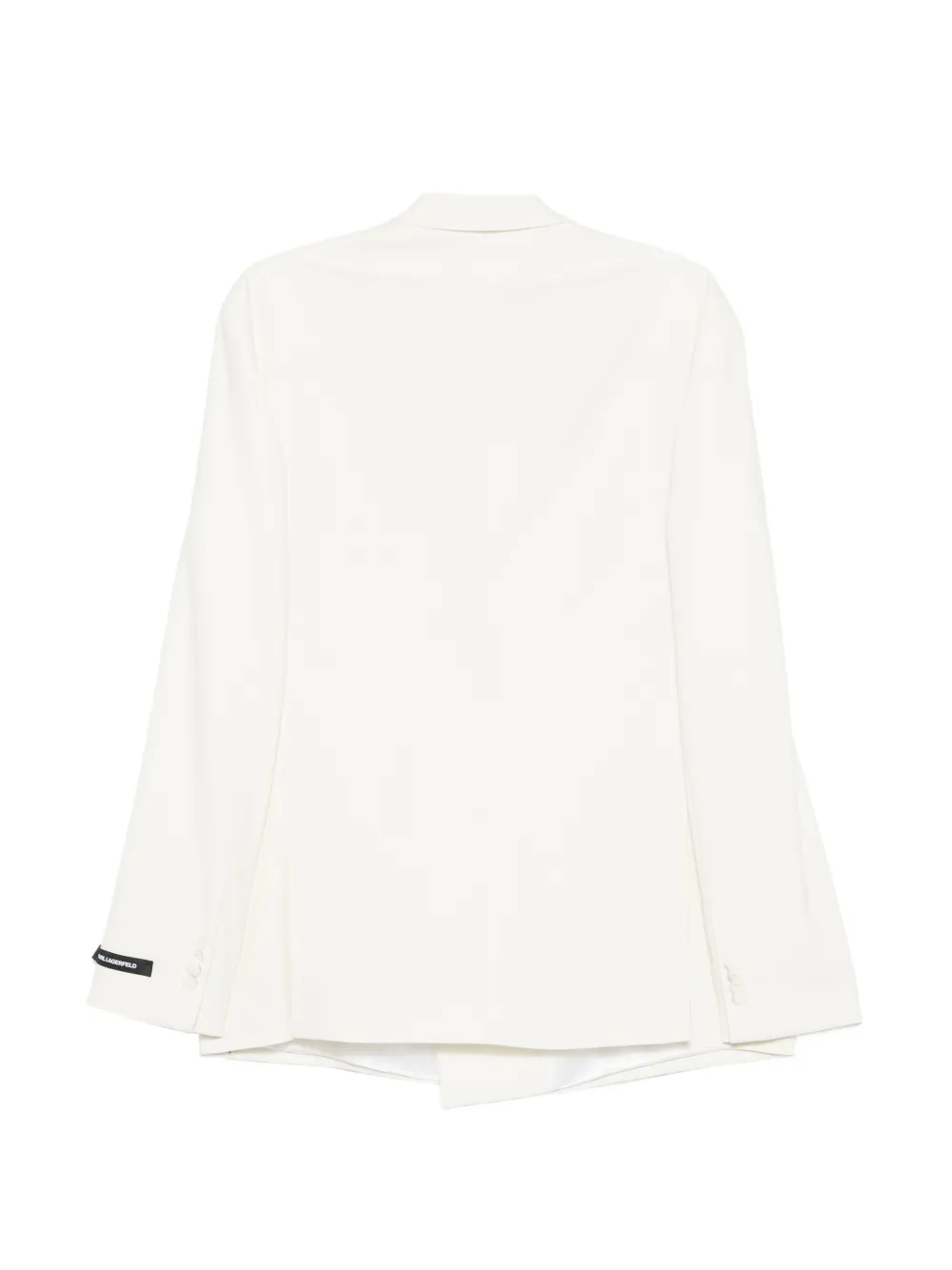 Karl Lagerfeld Blazer met dubbele rij knopen en puntige revers Wit