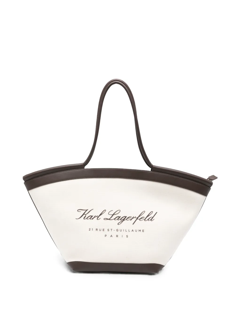 Karl Lagerfeld logo-print tote bag - Nude