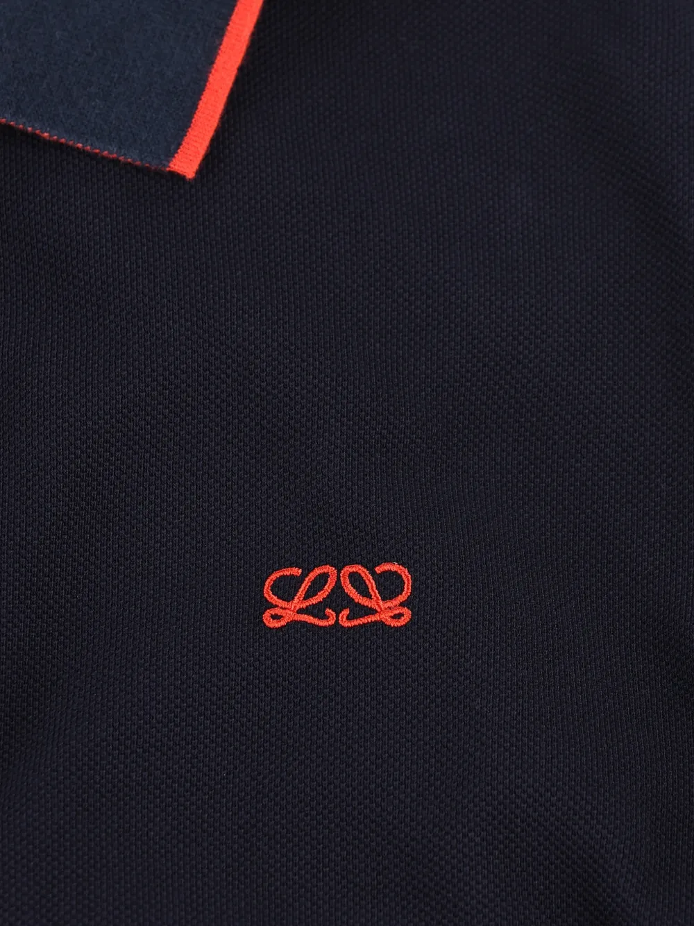 LOEWE Poloshirt met anagram borduurwerk Blauw