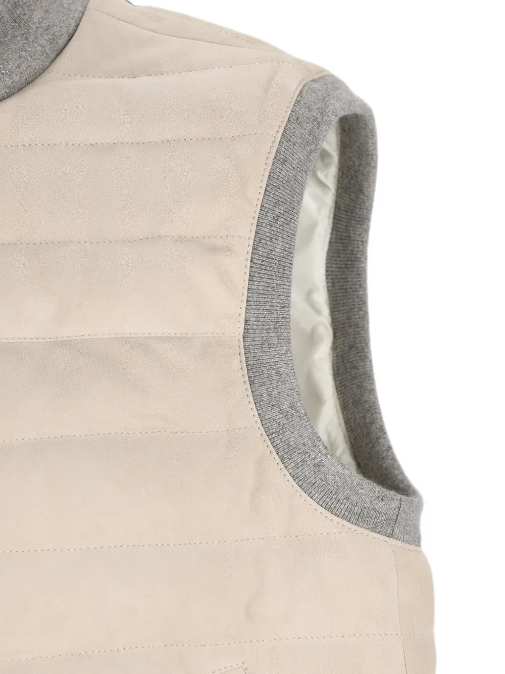 Brunello Cucinelli Gewatteerde bodywarmer Beige