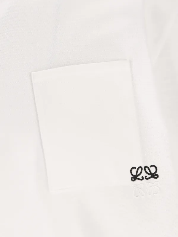 【新品】25SS LOEWE ANAGRAM POCKET T-SHIRT LOEWE Anagram-embroidered Pocket T-shirt | White | FARFETCH NO