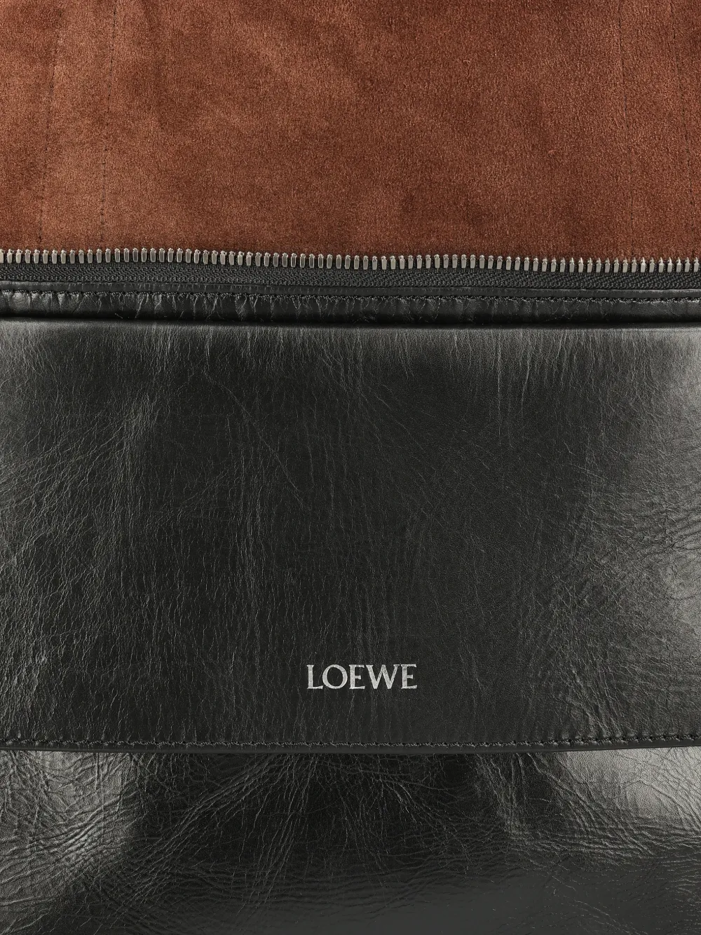 LOEWE Switch grote suède shopper Zwart
