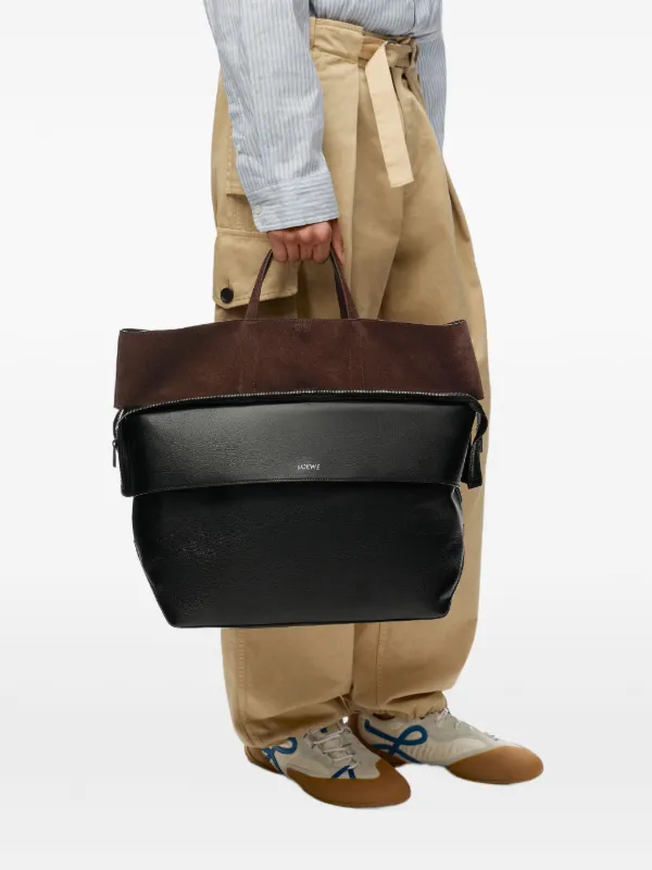 LOEWE Switch スエード ハンドバッグ L | ブラック | FARFETCH JP