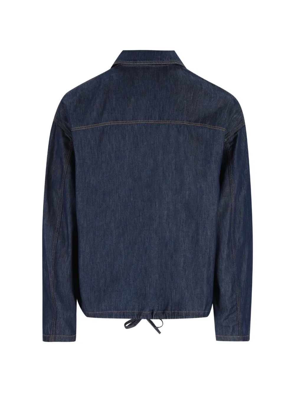  Loewe Logo-patch Drawstring Denim Jacket - Blu 