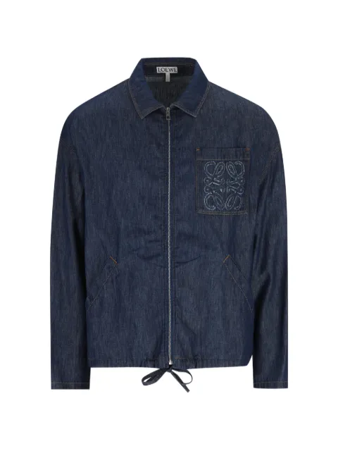 LOEWE logo-patch drawstring denim jacket