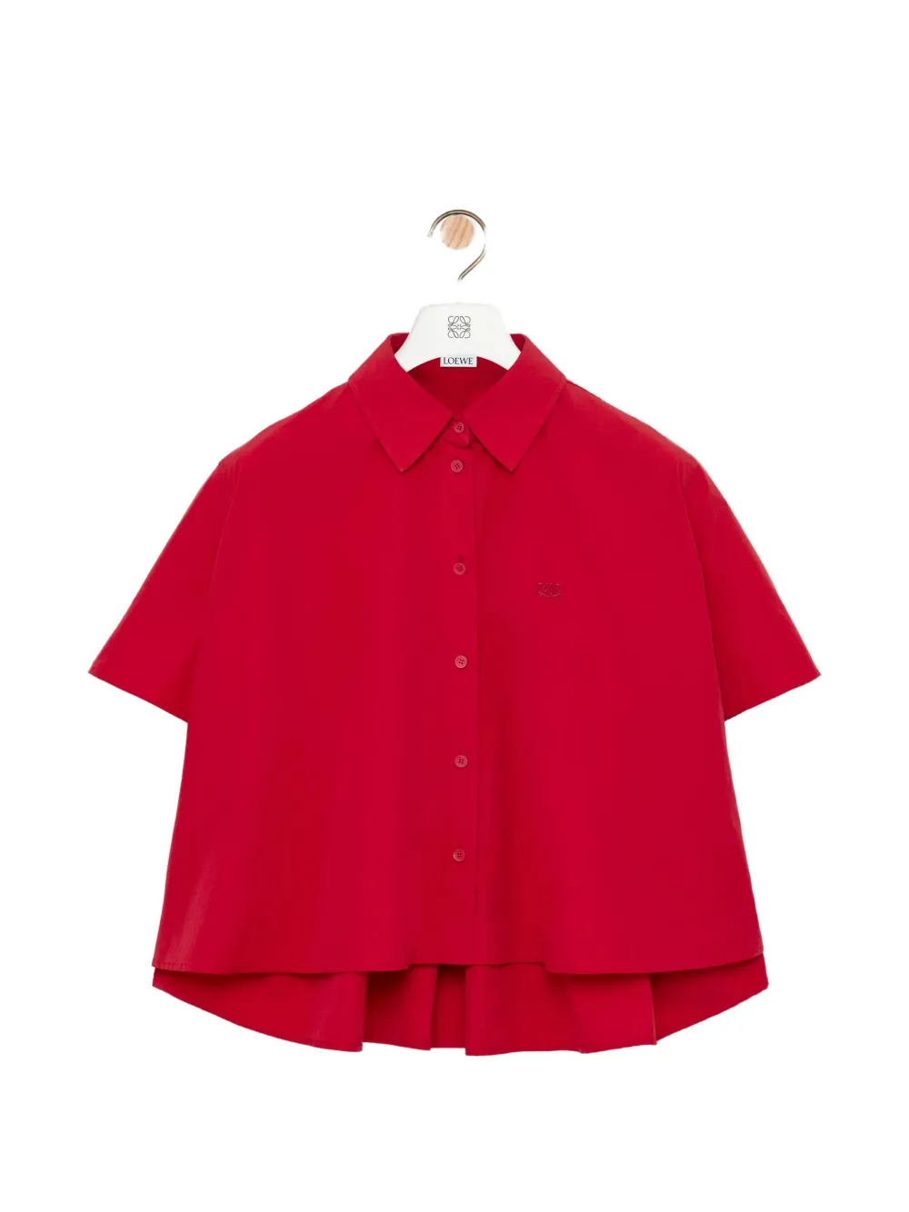 LOEWE Boxy-fit overhemd met geborduurd logo Rood