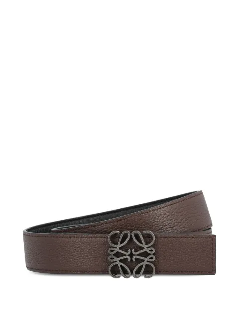 LOEWE Anagram pebbled leather belt
