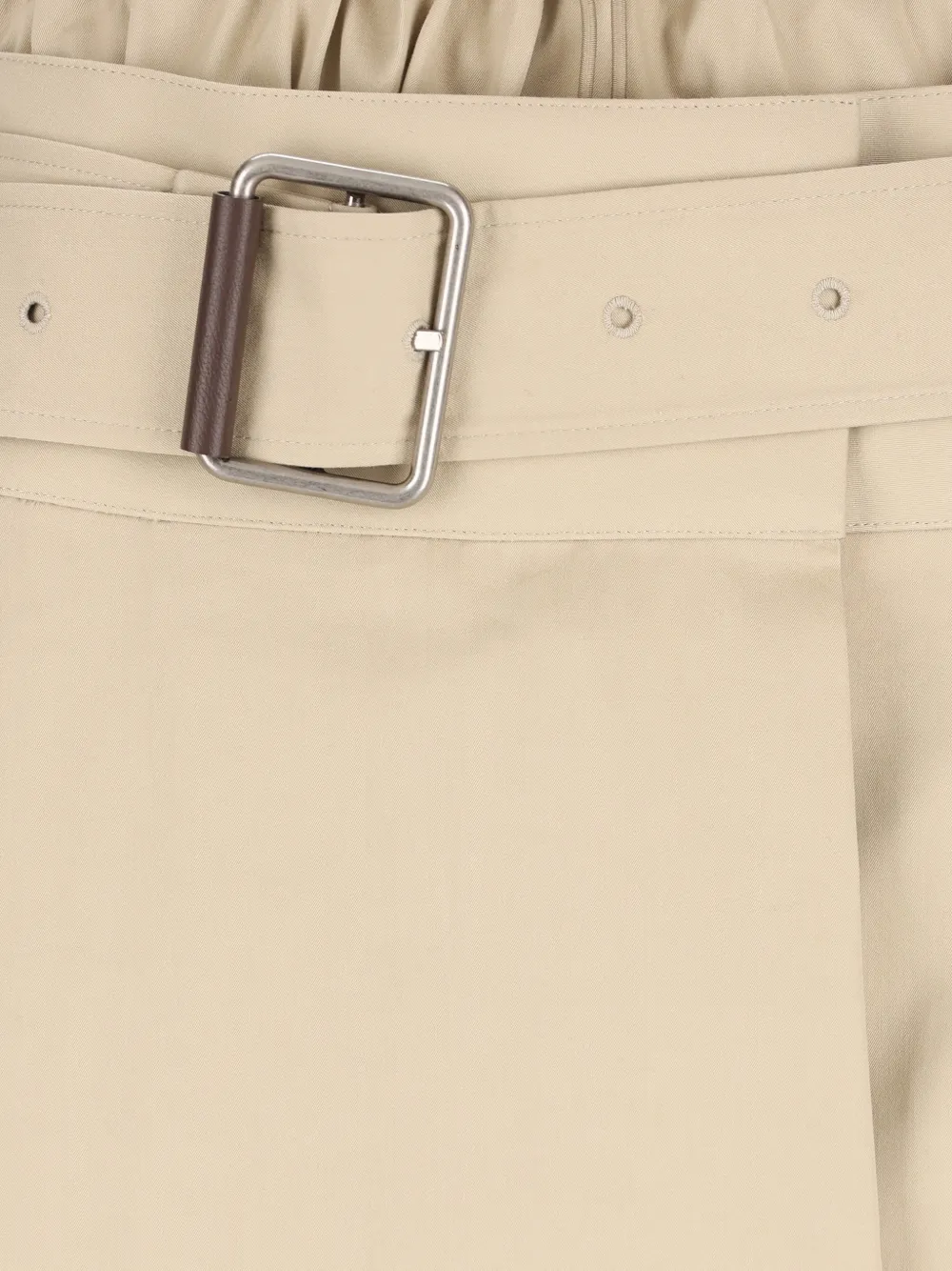 LOEWE Midi-plooirok met ceintuur Beige