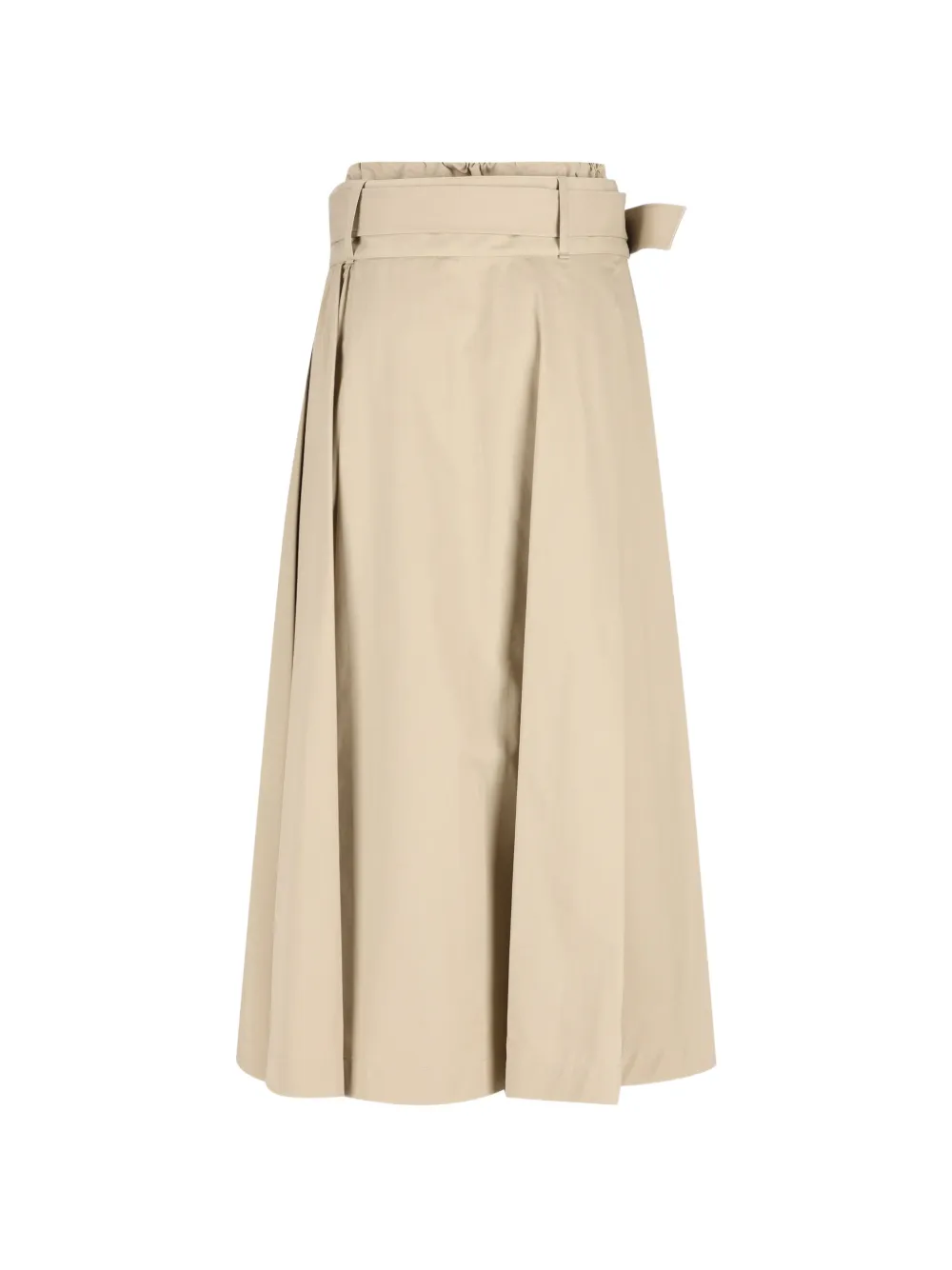 LOEWE Midi-plooirok met ceintuur Beige