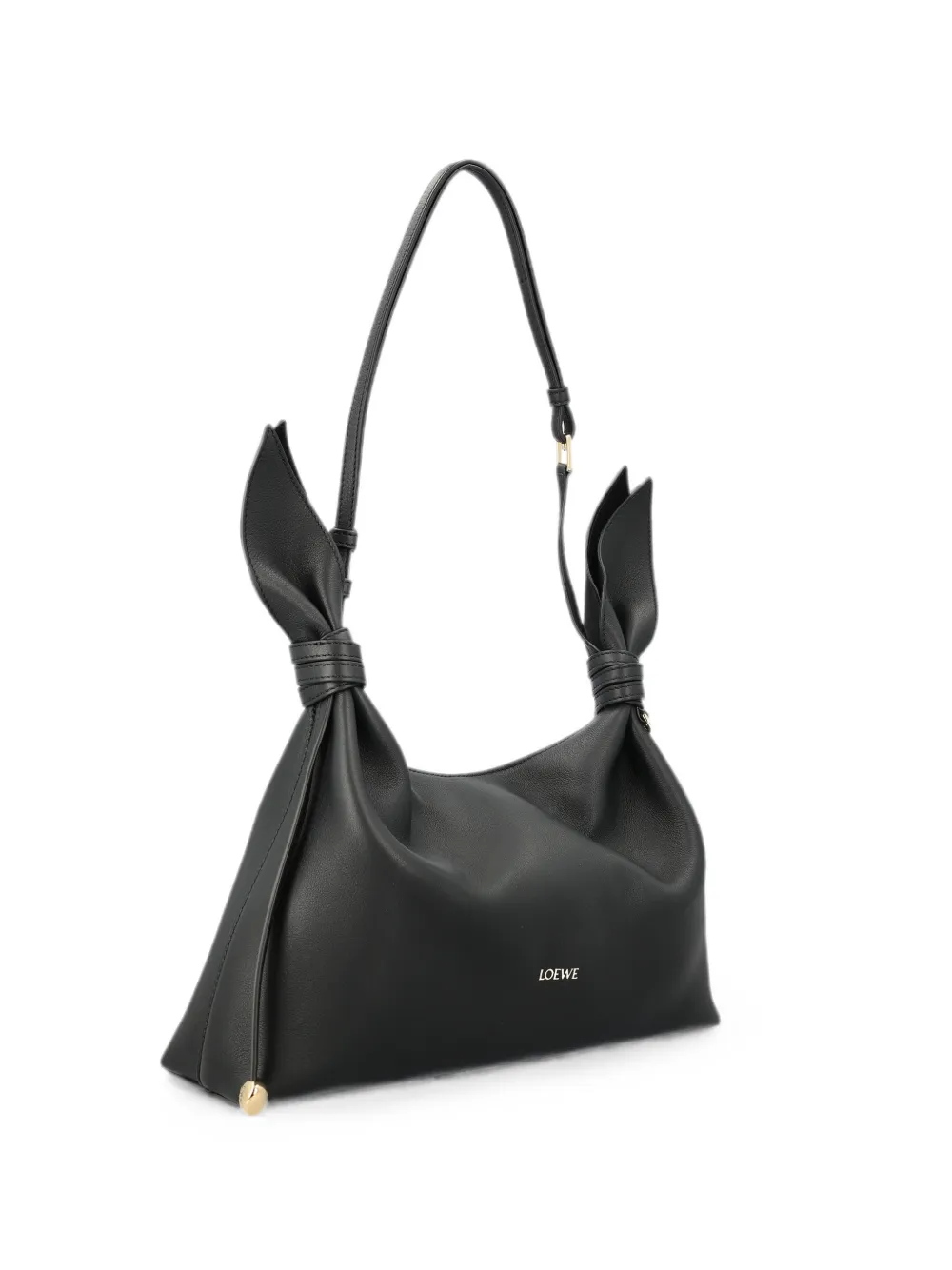 LOEWE Paseo knotted leather shoulder bag - Nero