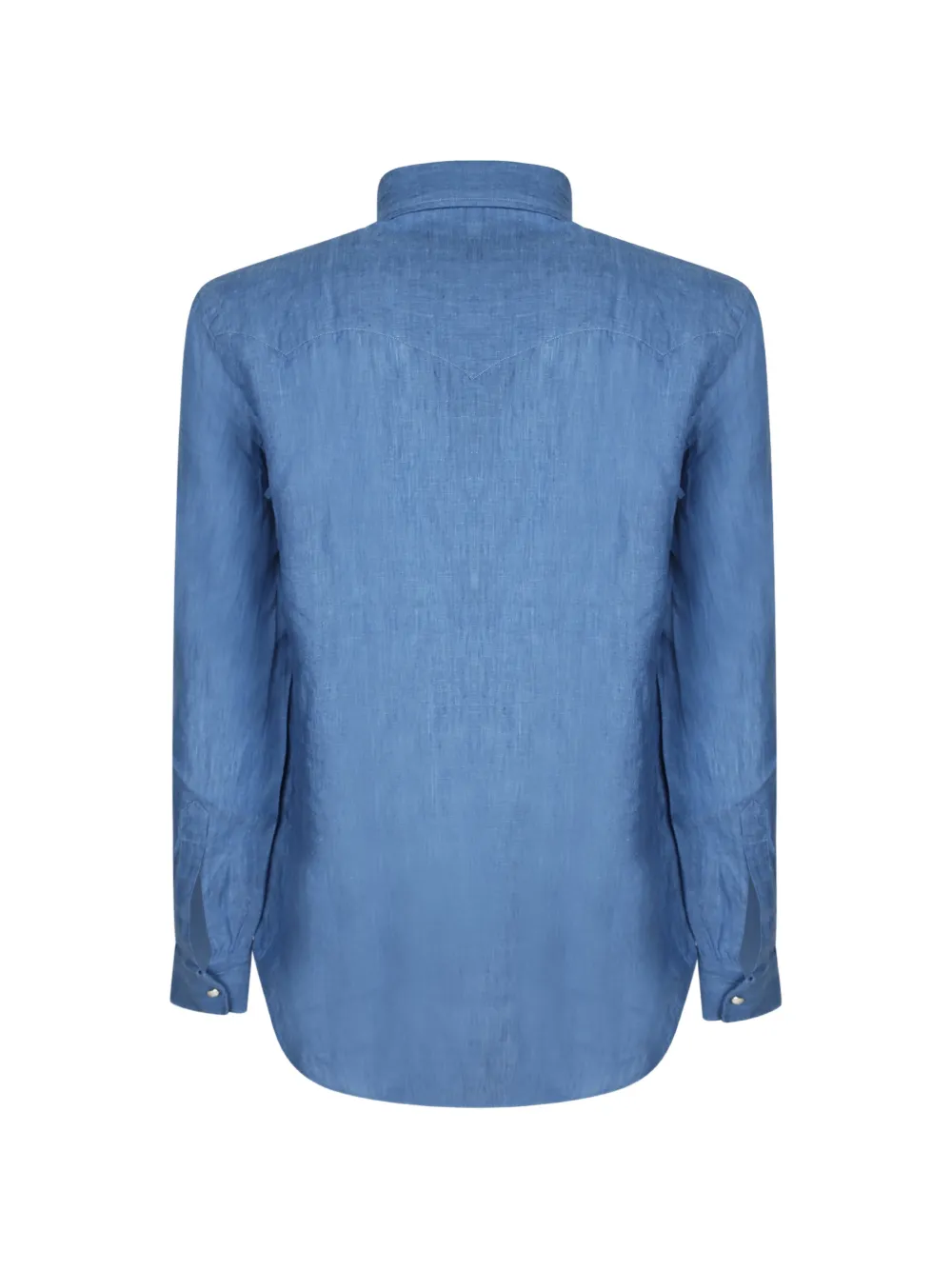 Dell'oglio Button-down overhemd in Western-stijl Blauw