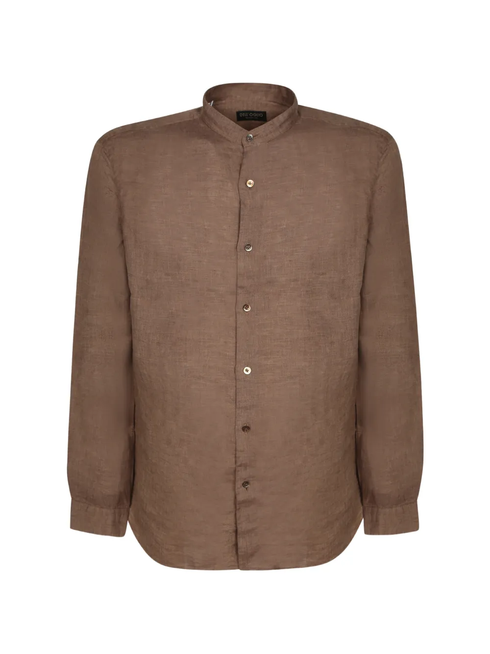 Dell'oglio band-collar long-sleeve shirt - Marrone