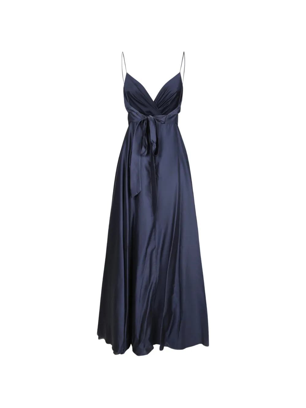 Blanca Vita Maxi-jurk met strikdetail en plooien Blauw