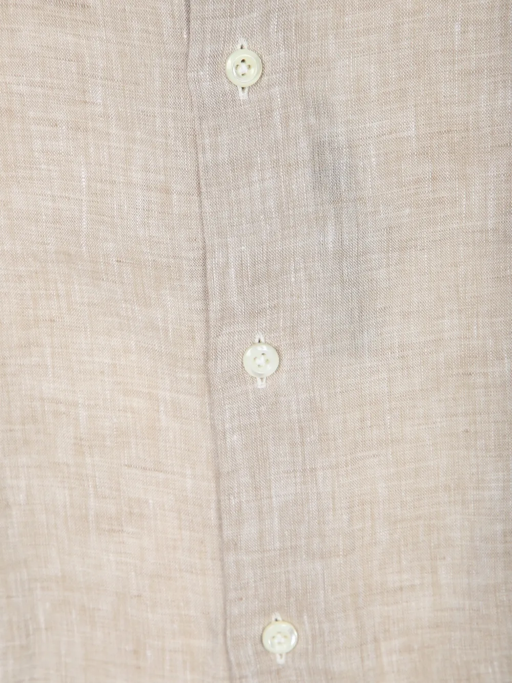 Dell'oglio Overhemd met ronde opstaande kraag Beige
