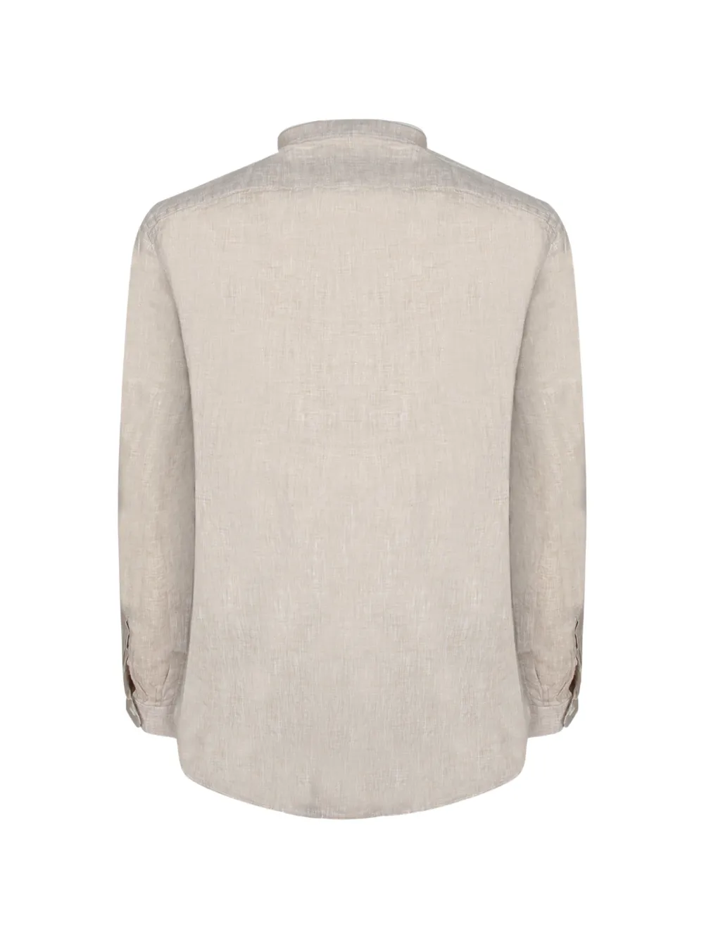 Dell'oglio Overhemd met ronde opstaande kraag Beige