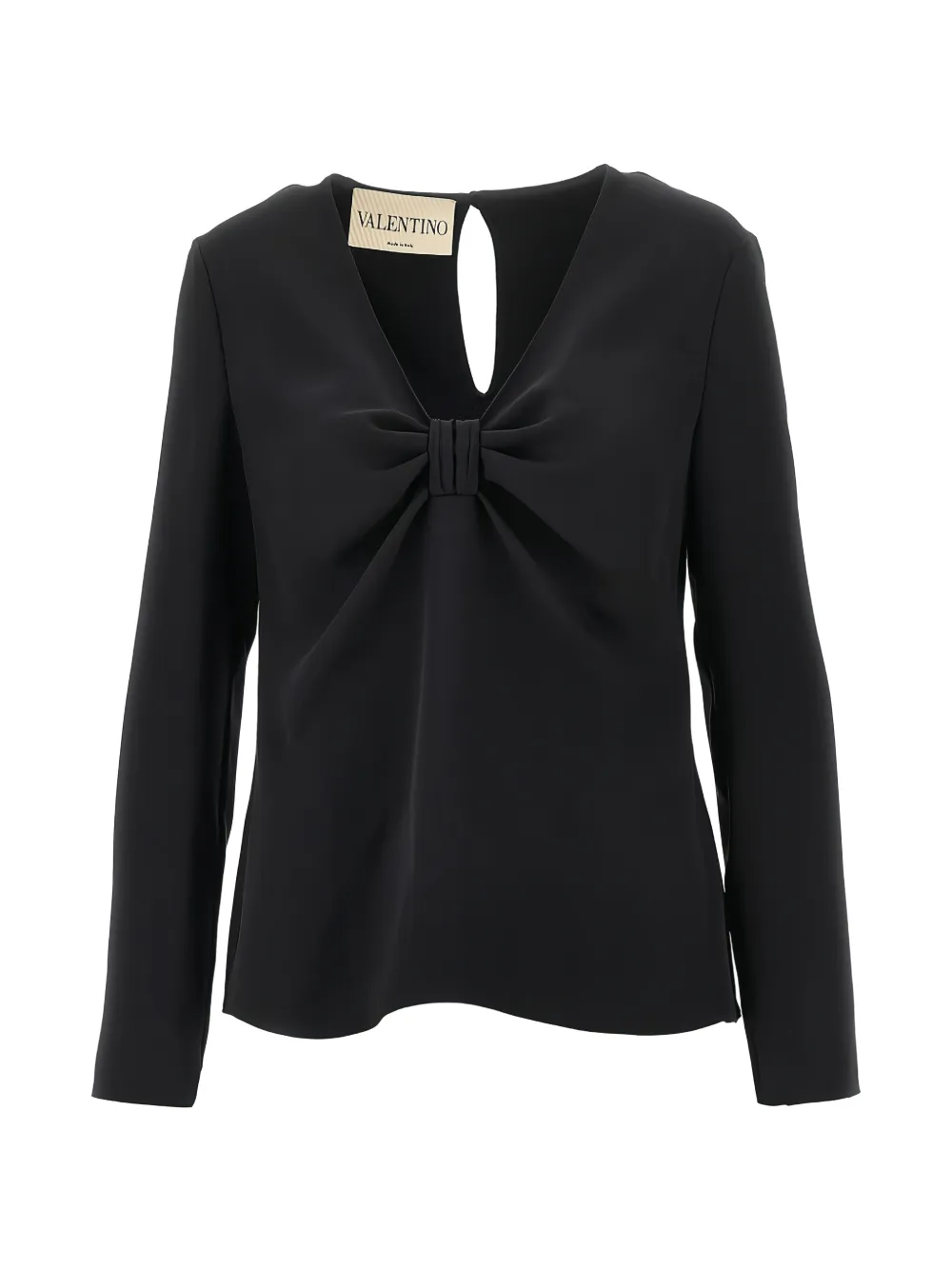 Valentino Garavani bow-detail long-sleeve blouse - Black