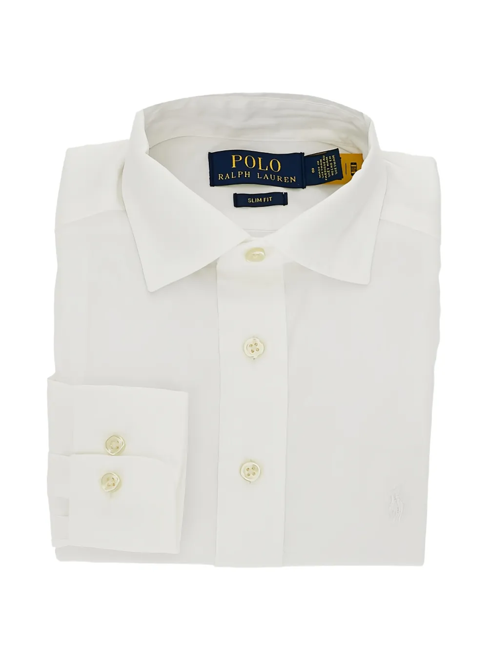 POLO RALPH LAUREN KIDS slim-fit cotton shirt - White