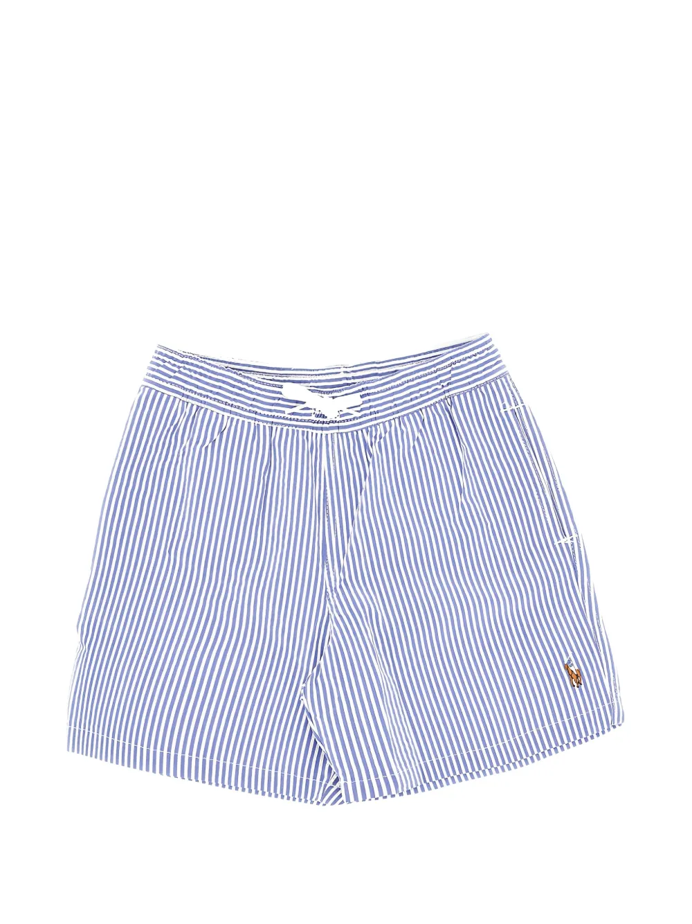 POLO RALPH LAUREN KIDS striped drawstring shorts - Blu