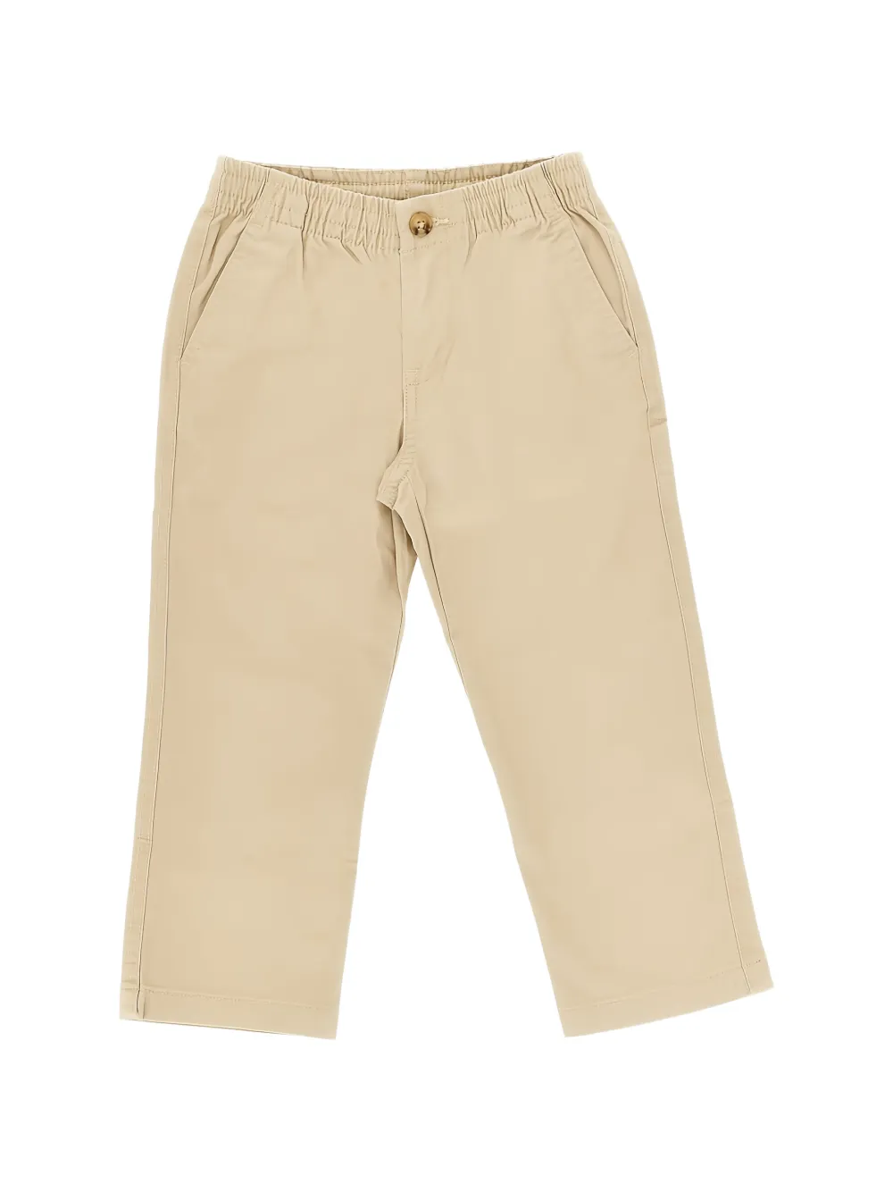 POLO RALPH LAUREN KIDS elasticated-waistband button-fastening trousers - Toni neutri