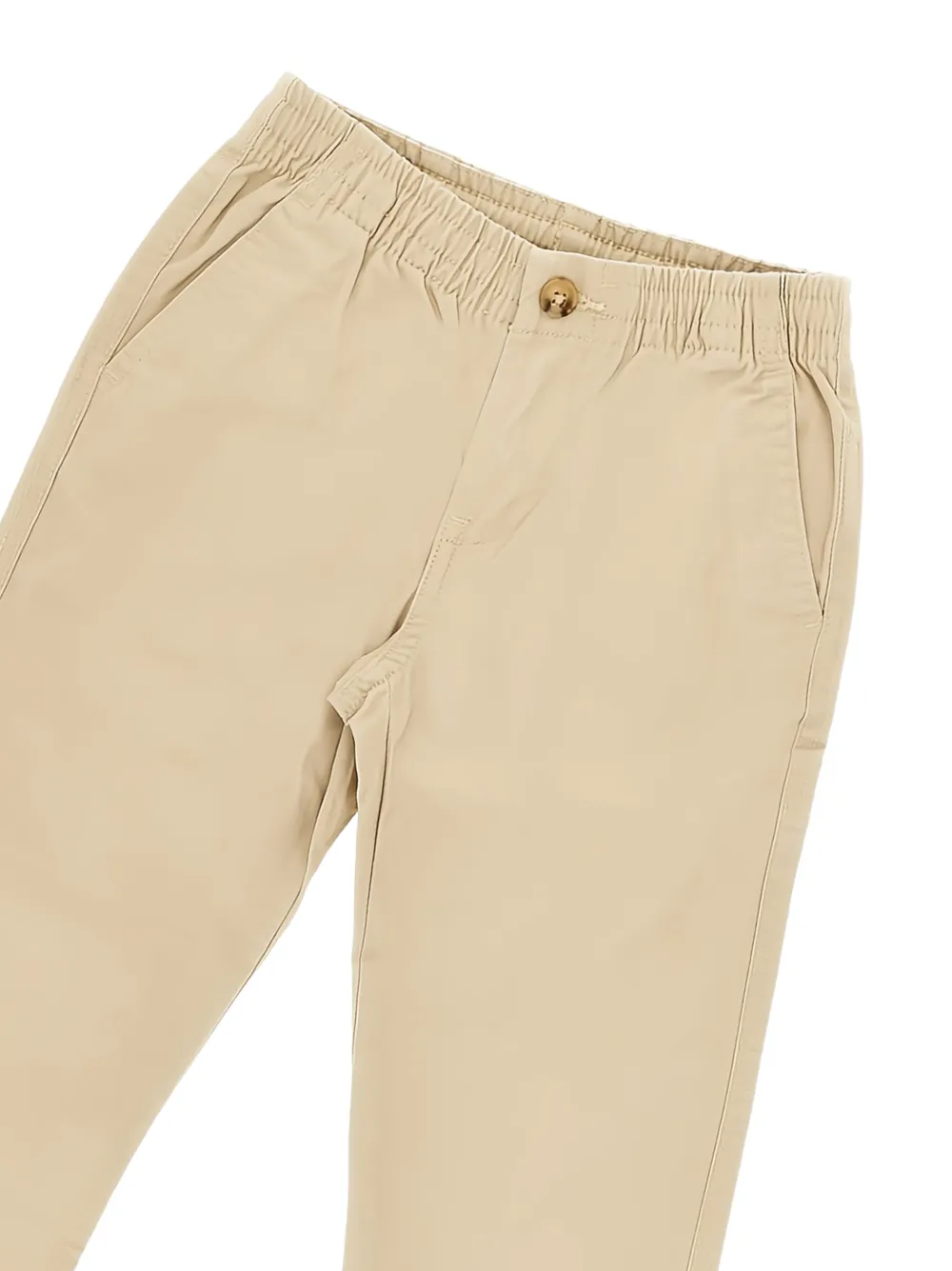 POLO RALPH LAUREN KIDS Broek met elastische tailleband en knoopsluiting Beige