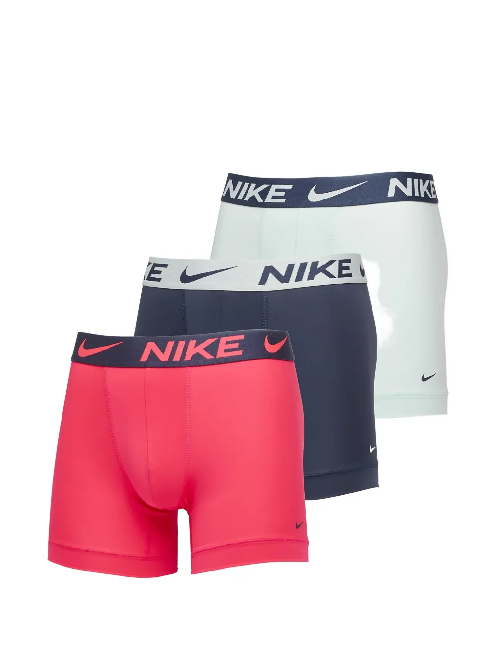 Nike logo-waistband boxer briefs - Blu