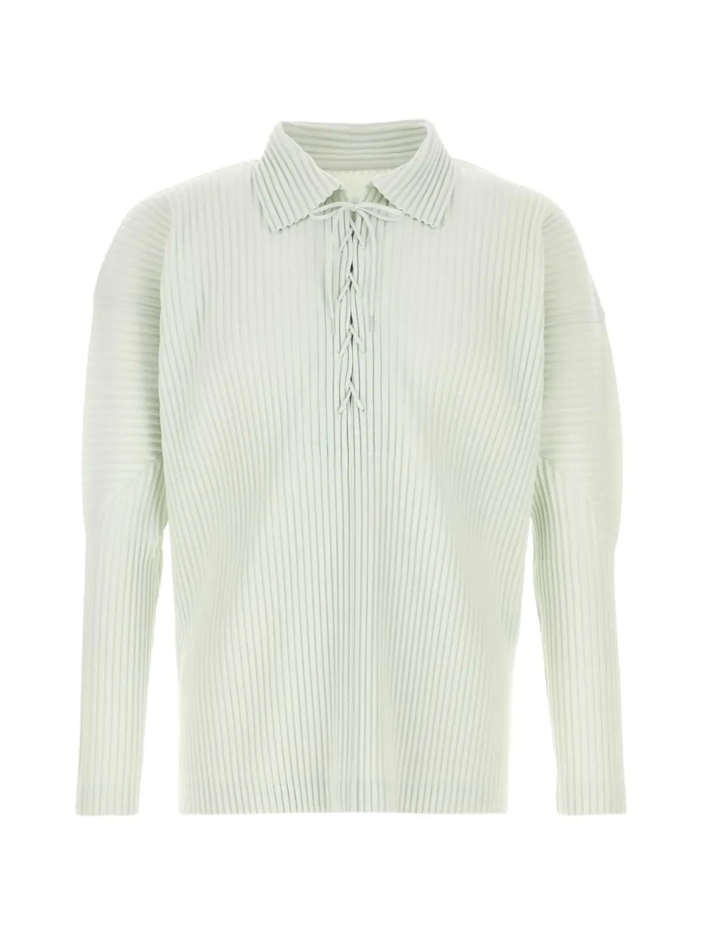Homme Plissé Issey Miyake lace-up polo shirt - Verde