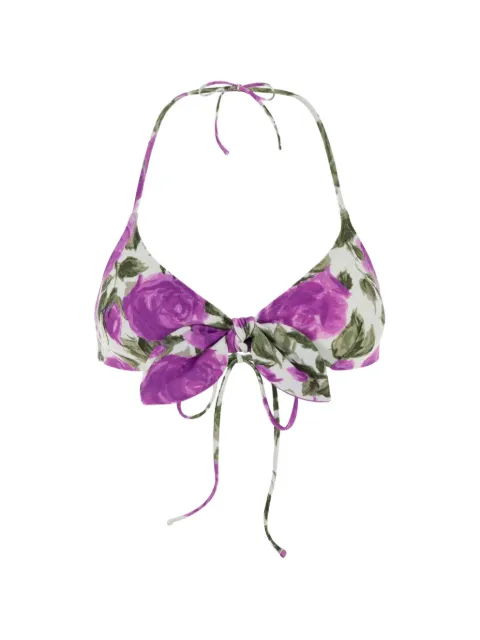 Chloé floral-print bikini top
