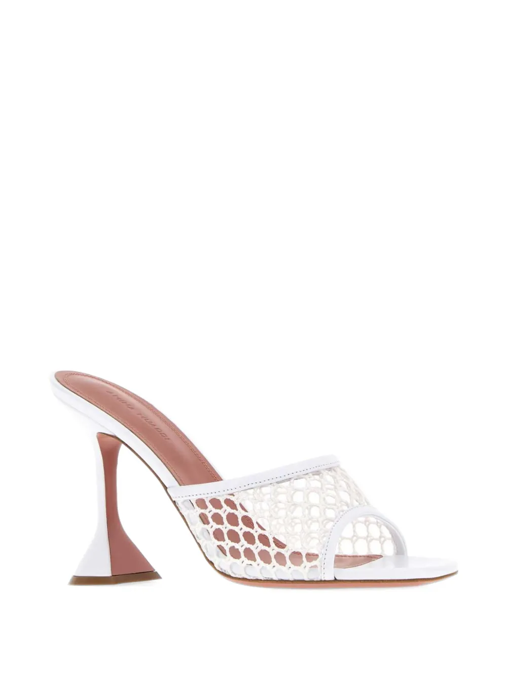 Amina Muaddi Lupita heeled mules Wit
