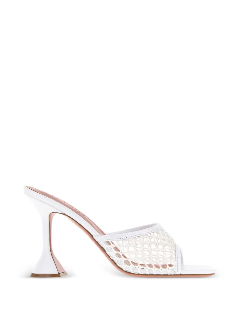 Amina Muaddi Lupita heeled mules Wit