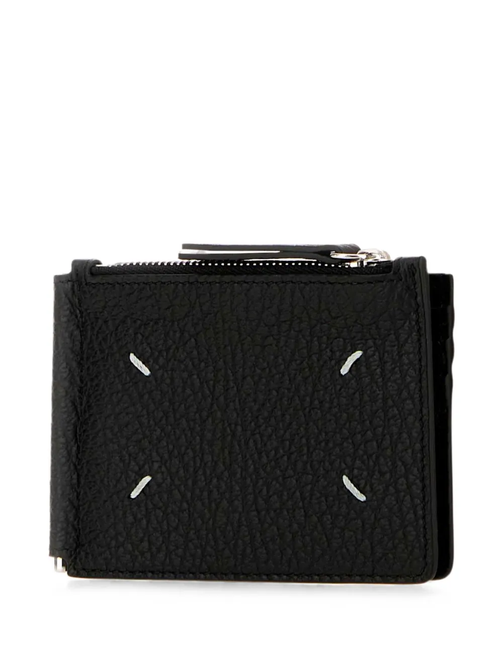 Maison Margiela Four Stitch leren portemonnee Zwart